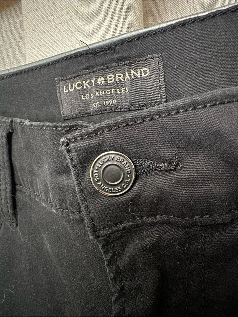 Lucky Brand 121 Slim‎ Straight Mens Jeans Sateen Black Size 32x32 Denim Pants